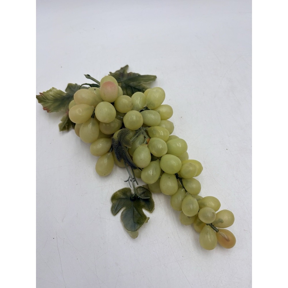 Vintage Rubber Green Grapes Faux Fruit Italian Kitchen Decor 10" Long